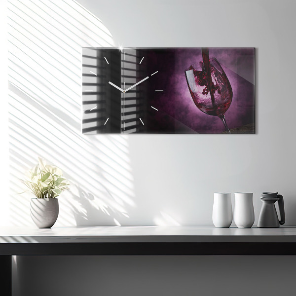 Orologio rettangolare Bicchiere da vino