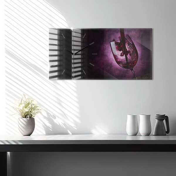 Orologio rettangolare Bicchiere da vino