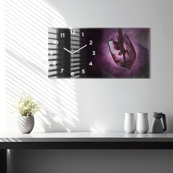 Orologio rettangolare Bicchiere da vino