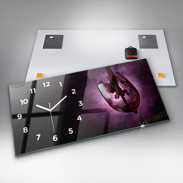 Orologio rettangolare Bicchiere da vino