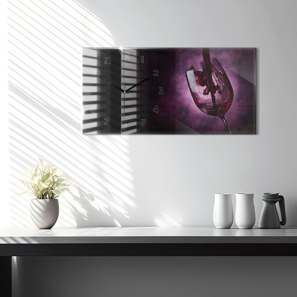 Orologio rettangolare Bicchiere da vino