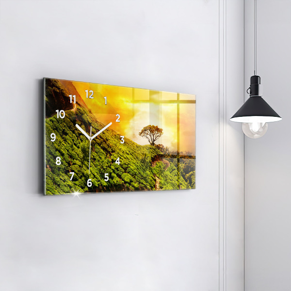 Orologio rettangolare Collina del tè