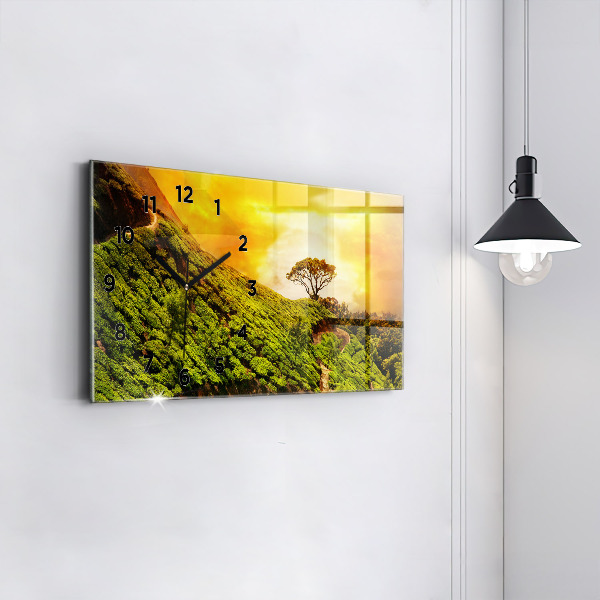 Orologio rettangolare Collina del tè