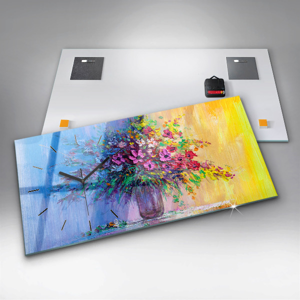 Orologi orizzontali Fiori in un vaso