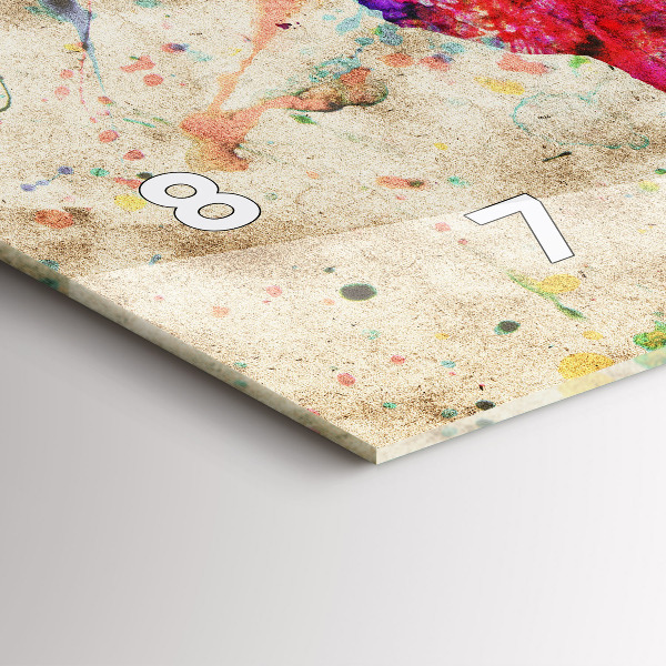 Orologio rettangolare Mappa del mondo colorata