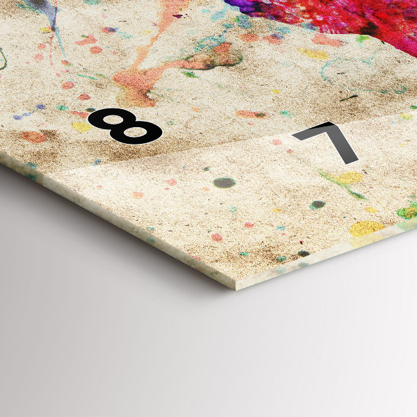 Orologio rettangolare Mappa del mondo colorata