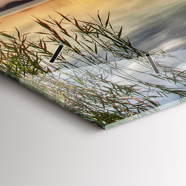 Orologio rettangolare Tramonto sul lago