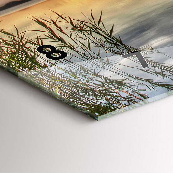 Orologio rettangolare Tramonto sul lago