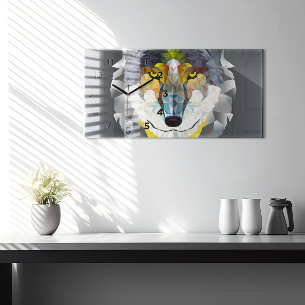 Orologio rettangolare Testa di lupo