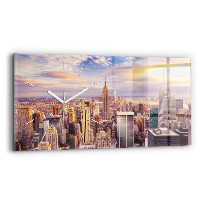 Orologio rettangolare Tramonto New York