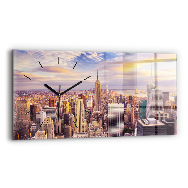 Orologio rettangolare Tramonto New York