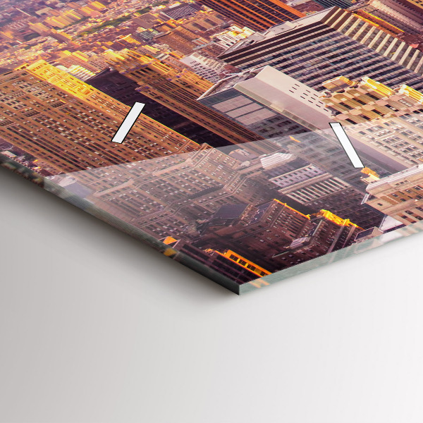 Orologio rettangolare Tramonto New York