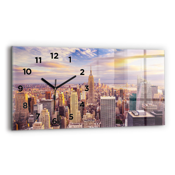 Orologio rettangolare Tramonto New York