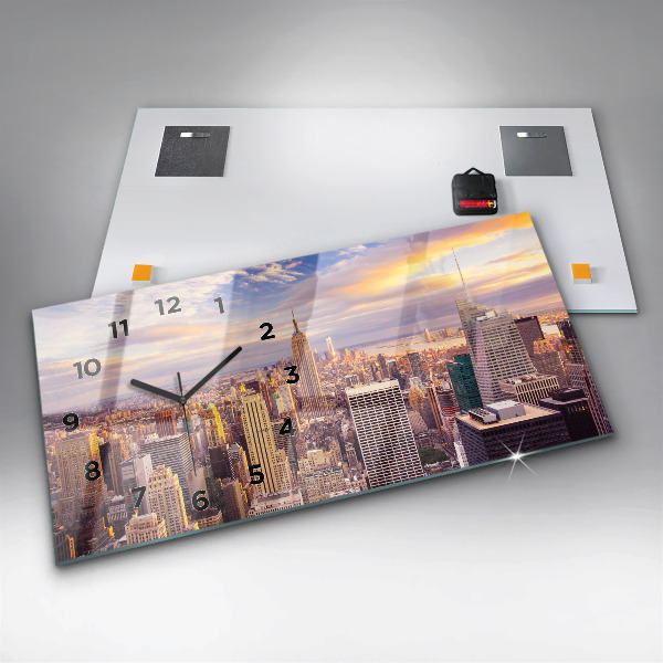 Orologio rettangolare Tramonto New York