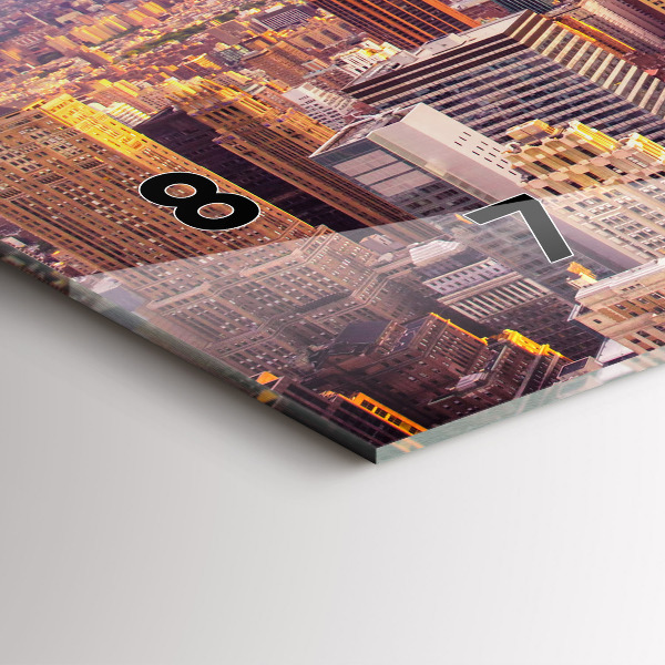 Orologio rettangolare Tramonto New York