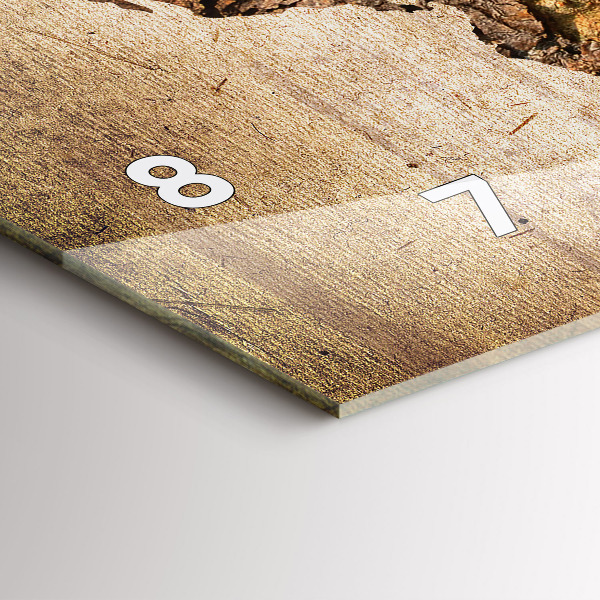 Orologio rettangolare Mappa del mondo d'epoca