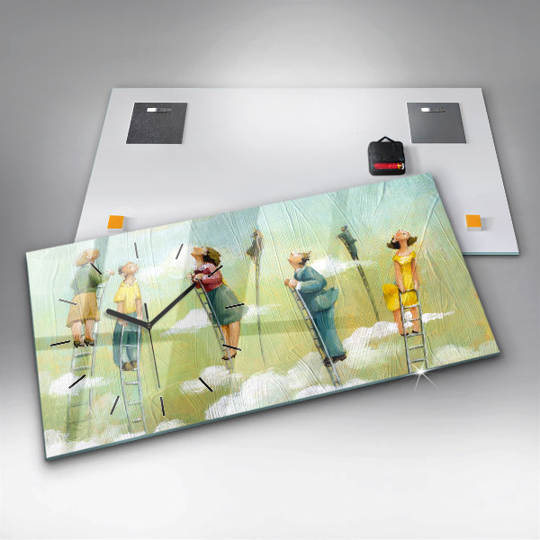 Orologio rettangolare Persone sulla scala