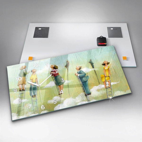 Orologio rettangolare Persone sulla scala