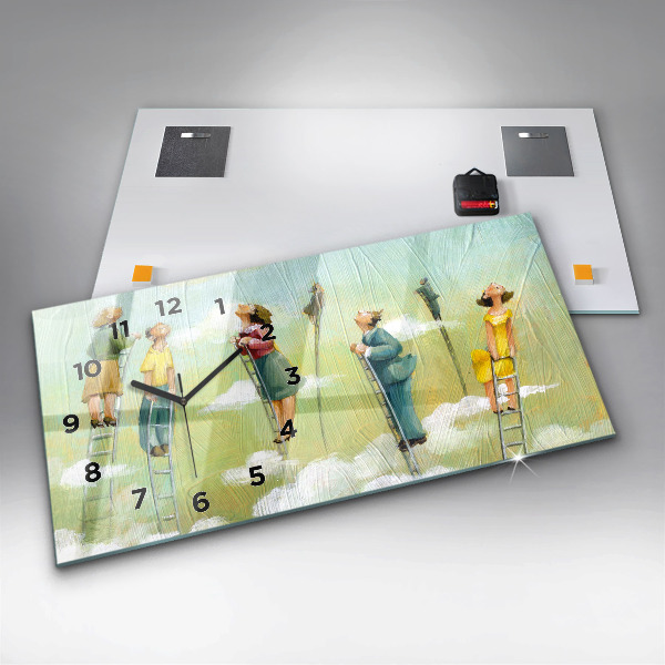 Orologio rettangolare Persone sulla scala