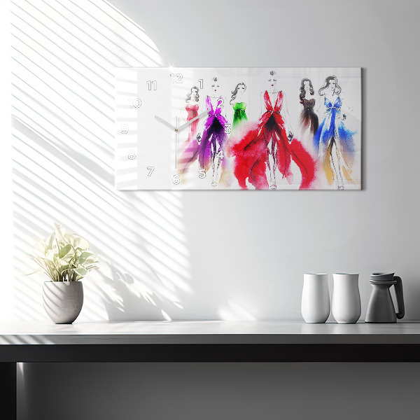 Orologio rettangolare Donne in abiti colorati