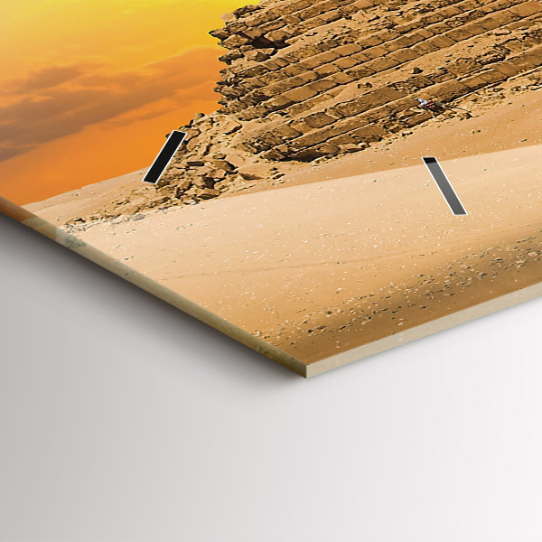 Orologio rettangolare Piramidi e tramonto