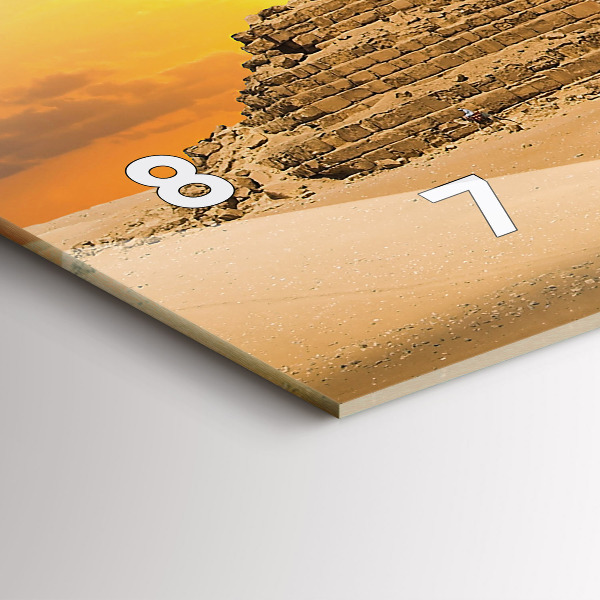 Orologio rettangolare Piramidi e tramonto