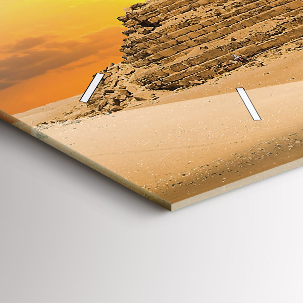 Orologio rettangolare Piramidi e tramonto