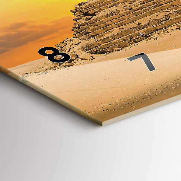 Orologio rettangolare Piramidi e tramonto