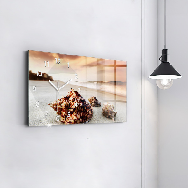 Orologio rettangolare Una conchiglia sulla spiaggia