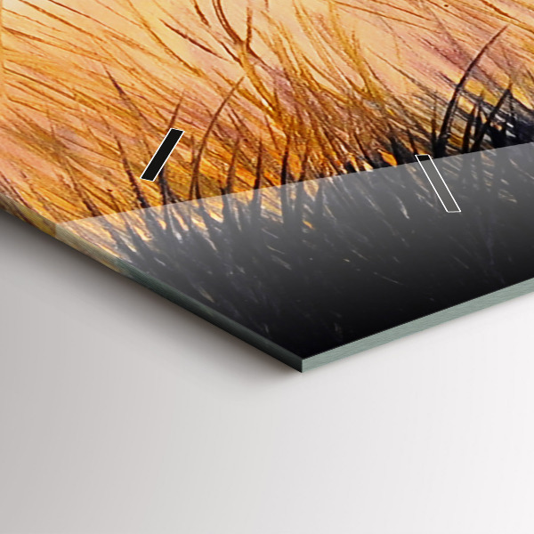 Orologio rettangolare Gru al tramonto