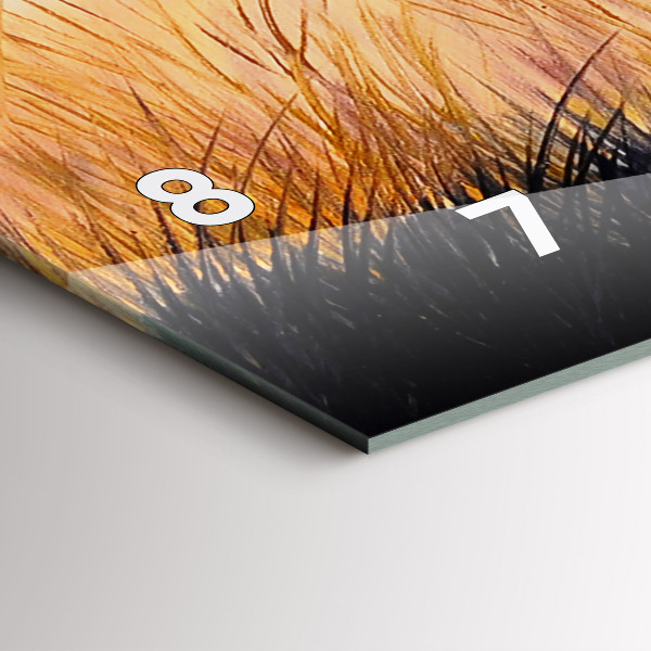 Orologio rettangolare Gru al tramonto