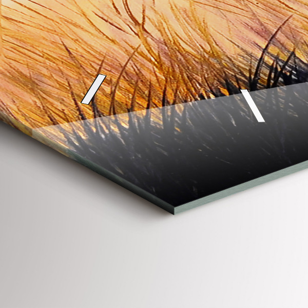 Orologio rettangolare Gru al tramonto