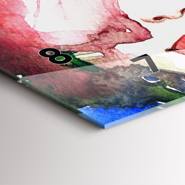 Orologio rettangolare ritratto colorato di una donna