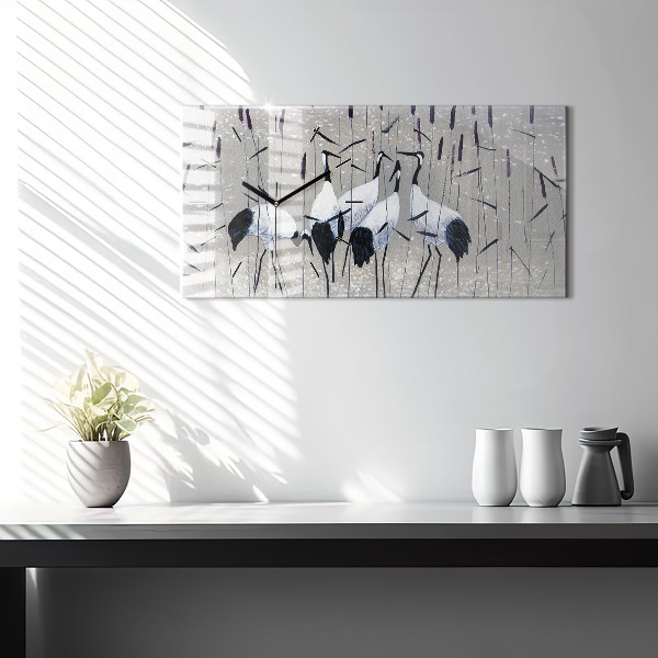 Orologi orizzontali Gru tra le canne