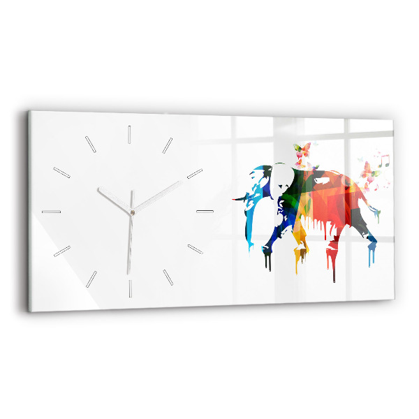 Orologi orizzontali Elefante dipinto colorato