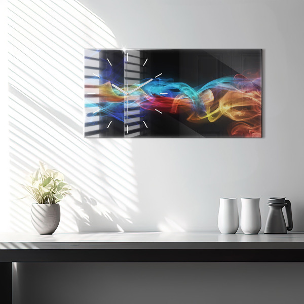 Orologio rettangolare Linee astratte colorate