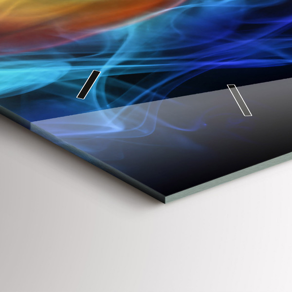 Orologio rettangolare Linee astratte colorate