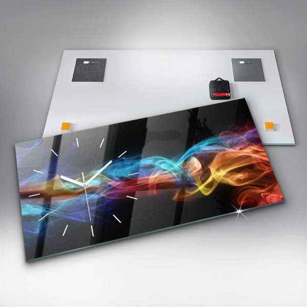 Orologio rettangolare Linee astratte colorate