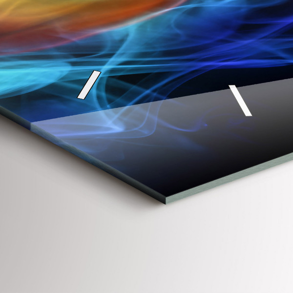 Orologio rettangolare Linee astratte colorate