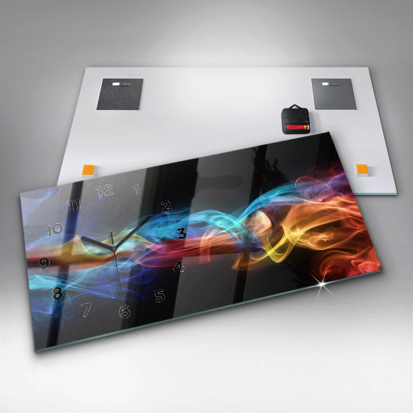 Orologio rettangolare Linee astratte colorate