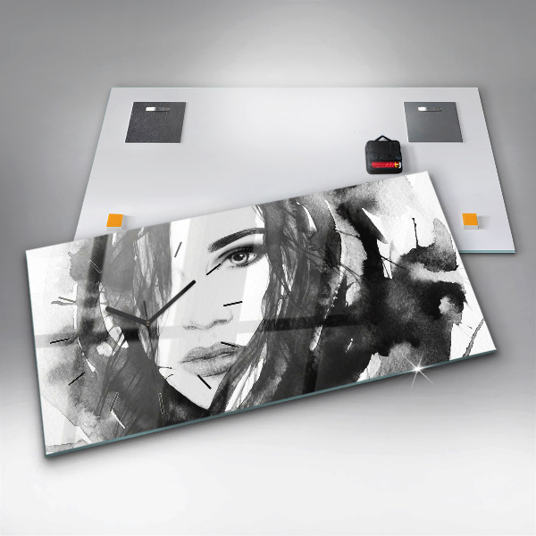 Orologi orizzontali Ritratto di donna acquerello