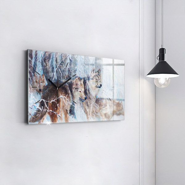 Orologi orizzontali Lupi nella foresta