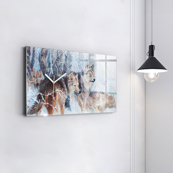 Orologi orizzontali Lupi nella foresta