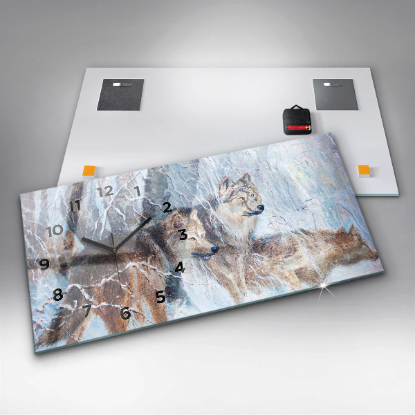 Orologi orizzontali Lupi nella foresta