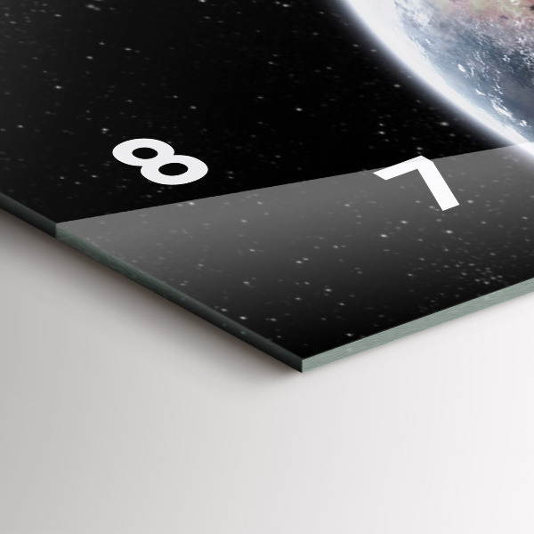 Orologio rettangolare Terra Luna Sole