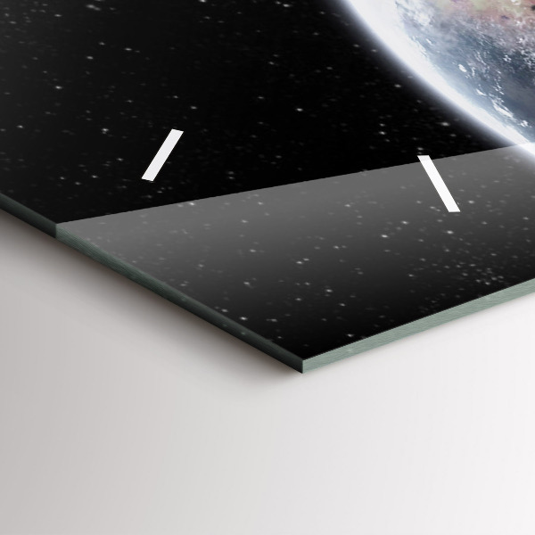 Orologio rettangolare Terra Luna Sole