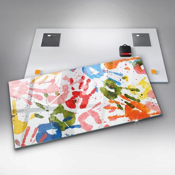 Orologi orizzontali Impronte di mani di bambini