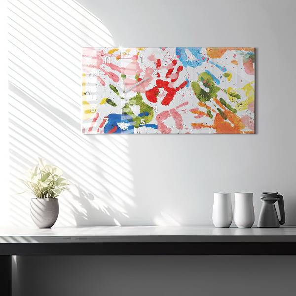 Orologi orizzontali Impronte di mani di bambini