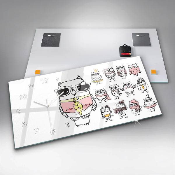 Orologi orizzontali Poster gufo d'epoca