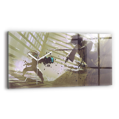 Orologi orizzontali Combattimento tra robot e samurai